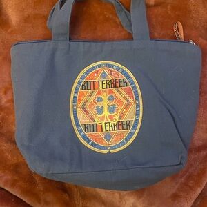 Blue Tote Bag with Butterbeer Design